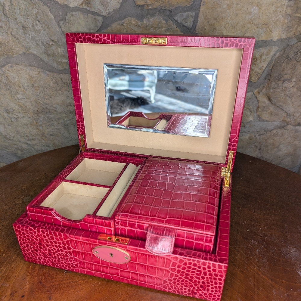 Smythson Jewelry Box and makeup brush holder